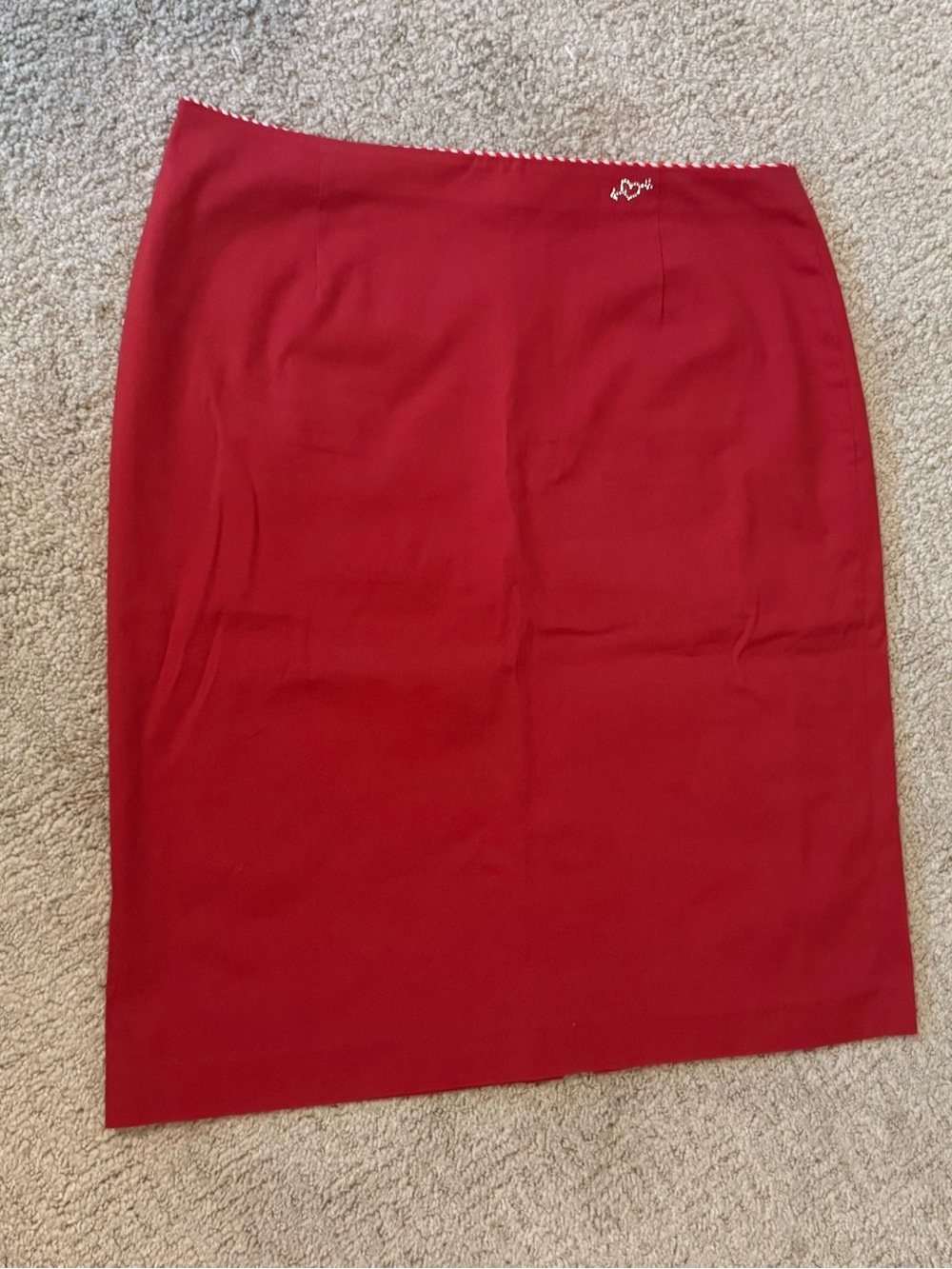 Blugirl Anna Molinari Cherry Red Pencil Skirt vintage